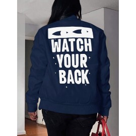 Autumn and Winter Fashion Casual Iron-On Print Jacket