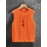 Women's Sleeveless Geometric Cut-Out Vest - Bright Orange Elegant Casual H-Line Regular Fit, All-Season Versatile Layering Piece for Casual Attire, Openwork Pattern, Lightweight Fashion, Summer Wardrobe, Delicate Detailing, Stylish Women