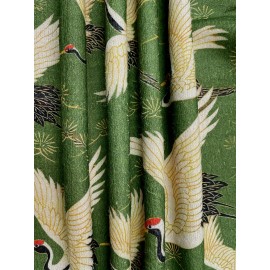 [All-Over Print] [Thick] [Round Hem] [Sweater] All-Over Print Red-crowned Crane Pattern Thick, Casual Crew Neck Long Sleeve Sweater, Round Hem, Women's Clothing