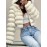 Women'S Elegant White Faux Fur Hooded Jacket - Zip-Up Mid-Length Winter Coat with Puffy Sleeves, Perfect for Fall & Winter, Stylish Layering Piece, Winter Coat